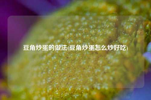 豆角炒蛋的做法(豆角炒蛋怎么炒好吃)